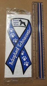 PROUD OWNER OF AN ADOPTED SCHNAUZER car or truck Magnet L 9.25" × W 3.85" - Picture 1 of 2