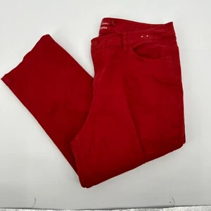 Seasalt Cornwall Jeans Women's 12 Red Stretch Coast Paths & Secret Coves Preppy - Picture 1 of 13