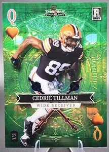 Cedric Tillman/3 2023 Wild Card Draw Green Holo Rookie RC Browns SSP - Imagen 1 de 2