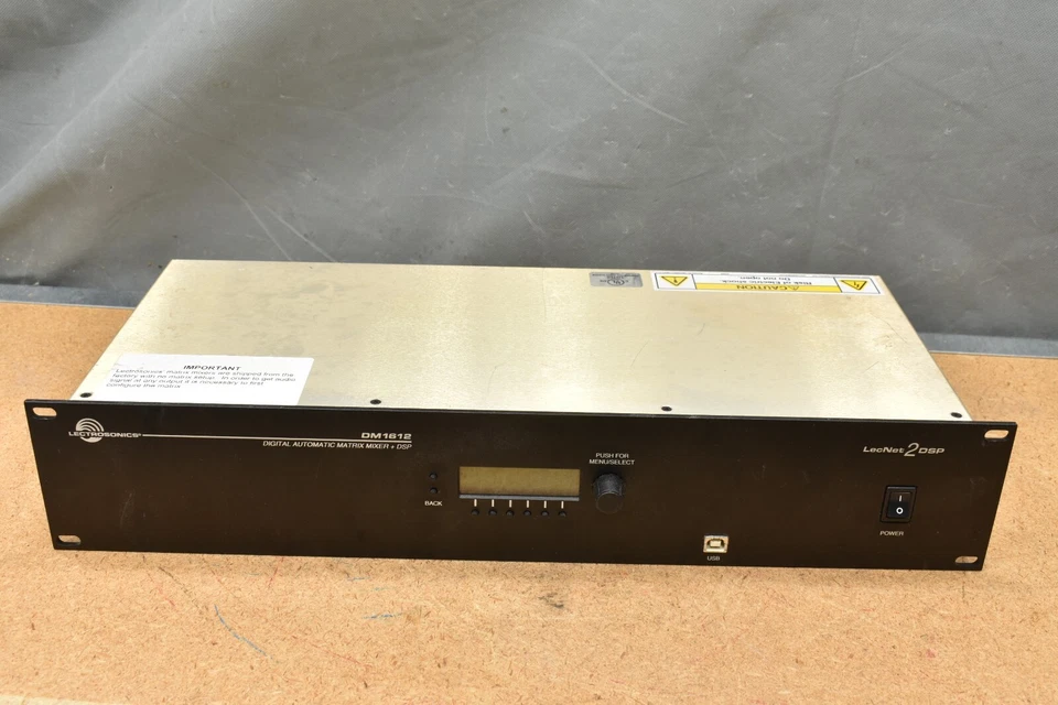 Lectrosonics DM1612, Digital Automatic Matrix Mixer + DSP, 90-240V, 50/60HZ/ 30W - Image 1 of 4