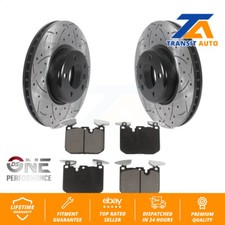 Front Drill Slot Brake Rotors Ceramic Pad Kit For BMW 328i 428i 330i xDrive 335i
