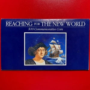 1992 MARSHALL ISLANDS $10 PROOF-LIKE SANTA MARIA COLUMBUS SHIP MINT SEALED+COVER - Picture 1 of 10