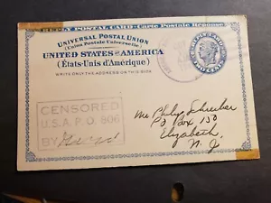 APO 806 ANTIGUA 1941 Censored WWII Army Cover - Bild 1 von 2