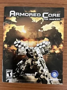 Armored Core: For Answer for Sony Playstation 3 PS3 Manual only - Picture 1 of 10