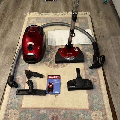 Simplicity Verve.2 Canister Vacuum Cleaner W/Pwrhead, Attch,   5 Bags, & Nw HEPA - Image 1 of 4