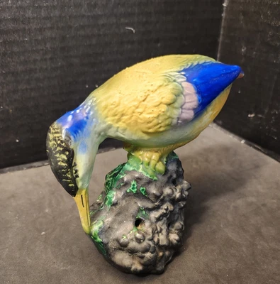 Antique Bretby Pottery Kingfisher Bird Posy Holder England Flower Frog - Image 1 of 4