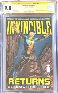 INVINCIBLE RETURNS 1 (1st APP OF THRAGG) 1st PRINT CGC SS 9.8 SIGNED RYAN OTTLEY - Picture 1 of 1