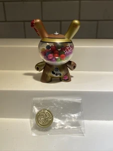 Gold Kaugummi Maschine CHASE (Mr. Frames 1/40 Verhältnis?) Dunny Serie 2011 Kidrobot - Bild 1 von 9
