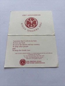 Girl Guide Ephemera. Trefoil Guild Membership Card.  - Picture 1 of 2