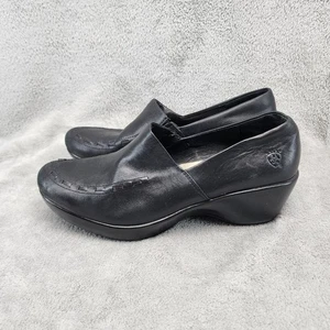 Ariat Shoes Womens Size 8.5 Hera Black Leather Cushioned Comfort Clogs *Read* - Picture 1 of 12