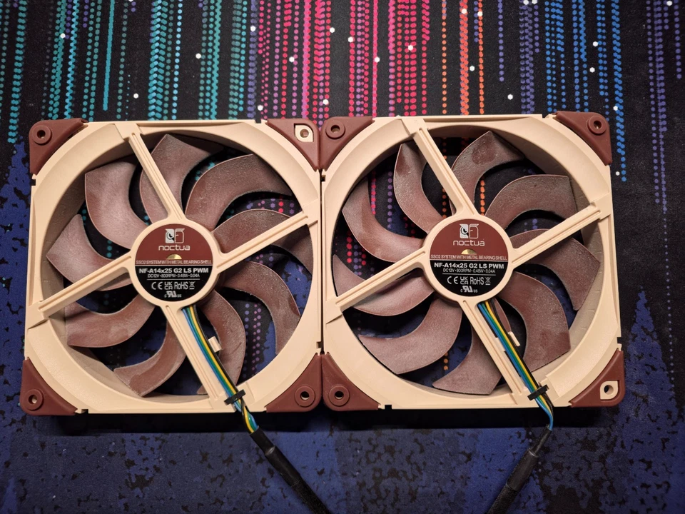 Ventilador de PC Noctua NF-A14x25 G2 LS-PWM, 140 mm, 4 pines, baja velocidad, 800 rpm - 2 ventiladores Foto 1 de 3