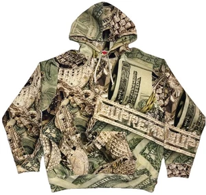 SS20 Supreme Bling Hooded Sweatshirt Pullover Money Bling AOP Hoodie Men’s L - Picture 1 of 13