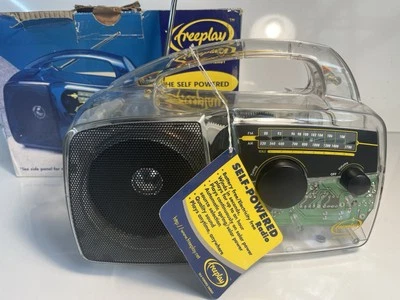 Freeplay FPR2 Self Powered AM/FM Radio Solar & Crank Solar Clear With Power Adap - Image 1 of 4