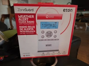 Eton ZoneGuard American Red Cross AM/FM Weather Alert Clock Radio Flash Beacon - Picture 1 of 6