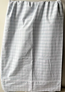 New Serena & Lily White & Baby Blue Check Full Flat Sheet Cotton - Picture 1 of 7