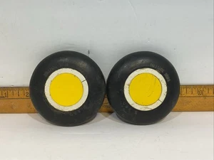 WILLIAM BROS INC. 3.25" 3 1/4" RUBBER TIRE WHEEL SET FOR R/C MODEL AIRPLANE - Picture 1 of 10