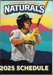 2025 Northwest Arkansas Naturals MiLB Baseball Taschenplan Jac Caglianone - Bild 1 von 3
