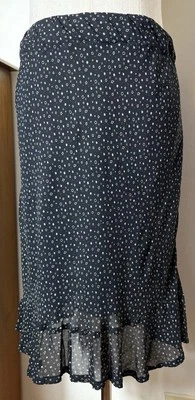 Falda de Gasa Salaam Mujer Pequeña/Mediana Negra con Pullon Geométrico Dorado Plata Foto 1 de 4