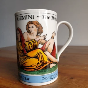 Taza de café Dunoon Gres Géminis con diseño de signo de estrella del zodiaco Hecha en Escocia - Imagen 1 de 7
