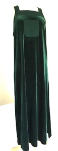 Maxi abito verde smeraldo, vintage, velluto, lungo, boho Piccalino Petites S - Foto 1 di 7