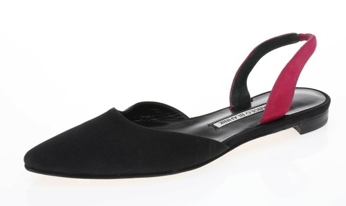 MBT Manolo Blahnik 259456 sandalo donna slingback nero taglia 36 Medium