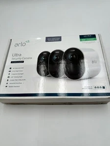 Arlo Ultra 4K UHD kabelloses Überwachungssystem mit 3 Kamerasystem In/Outdoor VMS5340-100NAR - Bild 1 von 4