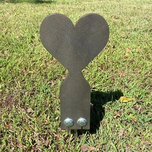 3/8AR500 6x12 Auto Reset Heart Popper - Spring Reactive Steel Shooting Target - Picture 1 of 7