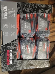 Nitrile Coated Grip Gloves Work Gloves Grease Monkey 1 Case 12 packs 15 Pairs - Picture 1 of 5
