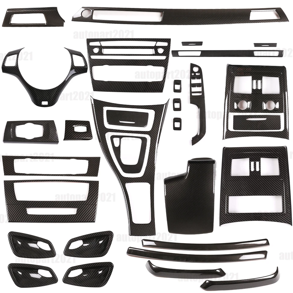 Kit de embellecedor de cubierta de decoración interior ABS de fibra de carbono para BMW Serie 3 E90 2005-12 Foto 1 de 1