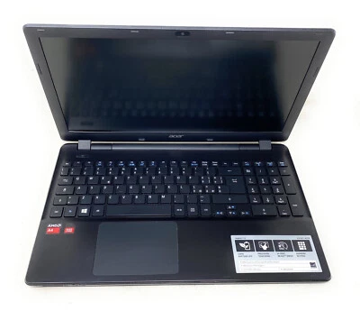 Acer Aspire E5-521-45T9/ AMD CPU A4-6210 1.80GHZ/RAM 4GB/SSD 120GB/W11 Pro - Image 1 of 4