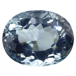 Pietra preziosa acquamarina Brasile non riscaldata/non trattata ovale 3,78 ct (11 x 9 mm) - Foto 1 di 1
