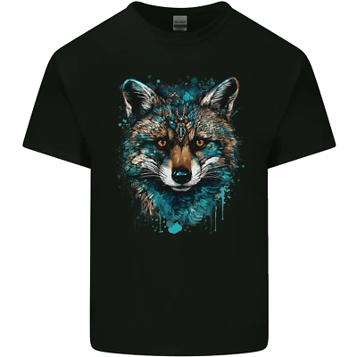 GILDAN T-Shirt Tribal Fox mit Aquarelleffekt Kinder