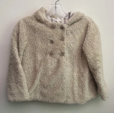 Rylee + Cru замазка стриженный мех пальто флис льняная куртка девочек размер 8-9Y - Изображение 1 из 4