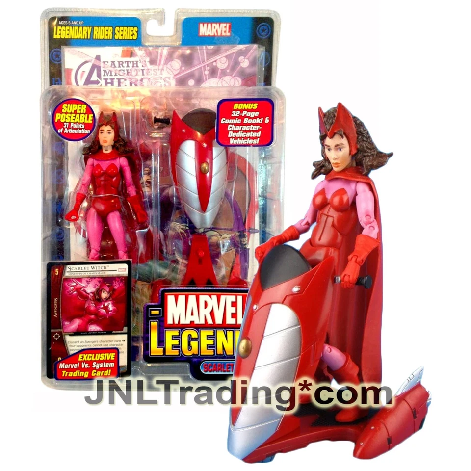 NUEVO 2005 Marvel Legends Legendary Rider 6" Figura BRUJA ESCARLATA con Bicicleta Flotante Foto 1 de 1