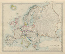 EUROPE political. Newly unified Germany. Austria Turkey Russia. SDUK 1874 map