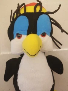 Peluche pupazzo pinguino rasta reggae stoner occhi rossi giamaicano drads giocattolo classico co - Foto 1 di 6