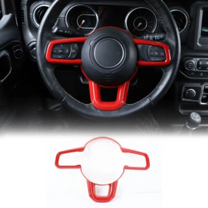 Red Inner Steering Wheel Moulding Frame Trim Bezels For Jeep Gladiator JT JL 18+ - Bild 1 von 7