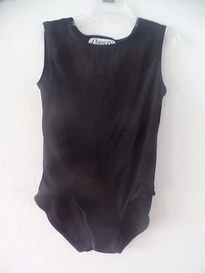 girls sleeveless NEW NWOT BLACK LEOTARD HALLOWEEN COSTUME WEAR CHARADES SMALL @@ - Picture 1 of 1