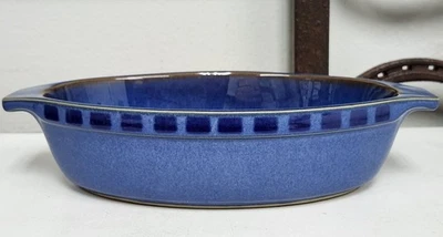 Denby REFLEX Azul Pequeña Cazuela Ovalada Plato para Hornear Nunca Usado TOTALMENTE NUEVO Foto 1 de 3