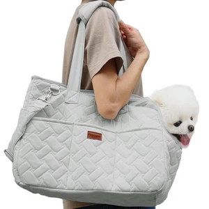 Pet Carrier Bag for Puppy,Grey,Woman Style,Cat Small Dog Carrier Handbag with... - Picture 1 of 6