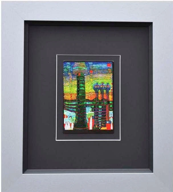 Kunstdruck HUNDERTWASSER BH 43x38.50 cm bunt Bild Gemälde Wandbild - Bild 1 von 1