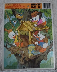 Vintage Whitman Disney Huey Dewey Louie 12 Piece Frame-Tray Puzzle 1981 - Picture 1 of 2
