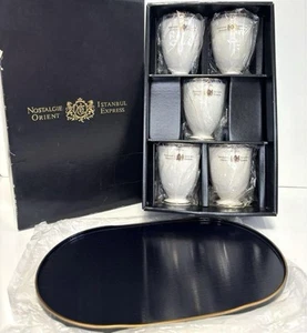 Nostalgia Istanbul Orient Express 5 free cups with tray Momoyama tea set Ceramic - Picture 1 of 4
