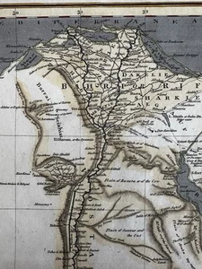 Egypt Nile Valley Africa c.1815 Longman Arrowsmith engraved map hand colored Key - Picture 1 of 5