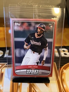 2025 TOPPS HOBBY RIP NIGHT SEALED PACK JAMES WOOD RED PARALLEL ON FRONT - Picture 1 of 2