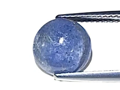 3.04CTS AZUL NATURAL TANZANITA CABUJÓN REDONDO OJO DE GATO DE TANZANIA Foto 1 de 2