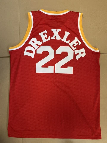 Clyde Drexler Reebok Vintage Hardwood Classic Houston Rockets Red Jersey Size XL Cover