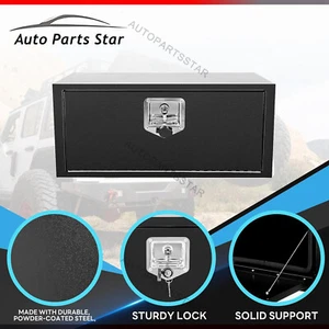 27"X 10"X 10" Underbody Truck Box Black Steel Trailer Box PickUp Truck Tool Box - Picture 1 of 7
