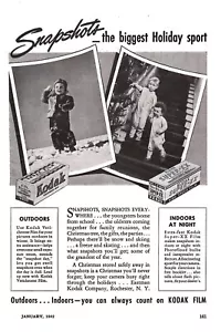 VINTAGE 1942 KODAK SUPER-XX KAMERA FILMDRUCK AD - Bild 1 von 1