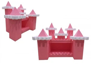 CONTENITORE CASTELLO 3D PORTA BOMBONIERE ROSA o AZZURRO in POLISTIROLO - Foto 1 di 1